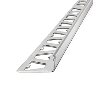 Perfil de Acabamento em L - Atrim - Vara em L - Brilhante - Aço Inox - 2 x 10 mm - 2,5m linear