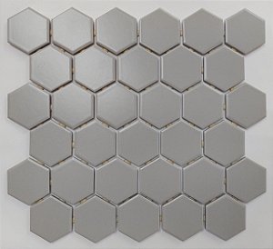 Pastilha de Porcelana - Atlas - Drop System - Inox - Hexagonal 5 cm - 1,09 m2