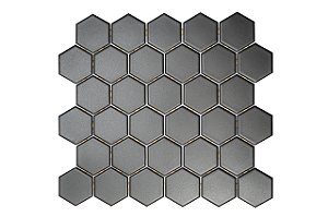 Pastilha de Porcelana - Atlas - Drop System - Preto - Hexagonal 5 cm - 1,09 m2