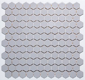Pastilha de Porcelana - Atlas - Drop System - Inox - Hexagonal 2,65 cm - 1,43 m2