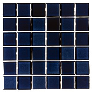 Pastilha de Porcelana - Atlas - Drop System - Cobalto - 5 x 5 cm - 1,41 m2