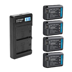 4x Bateria + Carregador NP-FW50 Sony A7S A7S2 ZV-E10 - Mamen