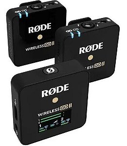 Microfone De Lapela Duplo Rode Wireless Go Ii - 2 Microfones - Preto