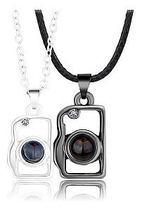 Kit 2 Colar De Câmera - Casal Magnético Pingente Fotógrafo