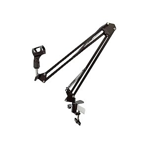 Suporte de Microfone Greika ZB6 Articulado Mesa Rotação 360º
