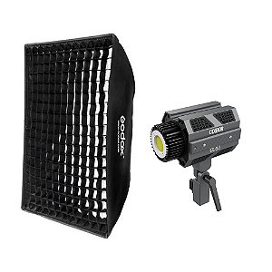 Iluminador CL60 Bicolor + Softbox Bowens Godox Grid 60x90cm