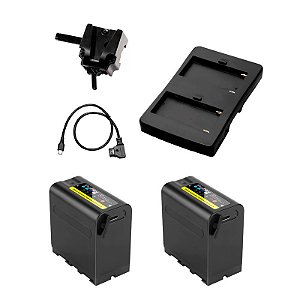 Adaptador de bateria Para Colbor CL60 + 2 Baterias NP-F990t