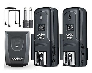 Radio Flash Ct-16 Godox 16 Canais Transmissor + 2 Receptor