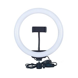 Ring Light de 10 Polegadas Com Suportes Para Smartphone