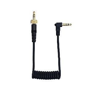 Cabo Espiral TRS P2 Para Microfone 3,5mm x 3,5mm 20cm