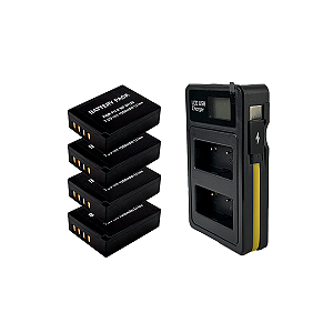 4x Bateria Np-w126 + Carregador Fujifilm X-t3 X-t2 X-t10