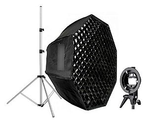 Octabox Godox Grid 120cm Bowen + Adaptador V1 Flash + Tripé