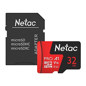Cartão de Memoria MicroSD 32GB Extreme Pro Netac A1 V10