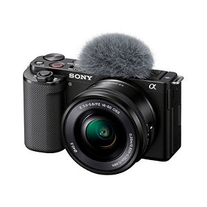 Câmera Sony ZV-E10 Mirrorless 4K com Lente 16-50mm (Preta)