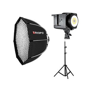 Sokani X100 + Softbox Octabox Triopo De 65cm + Tripé 3,00m