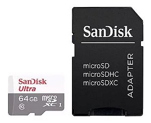 Cartão De Memória Micro SD Sandisk Ultra 64gb