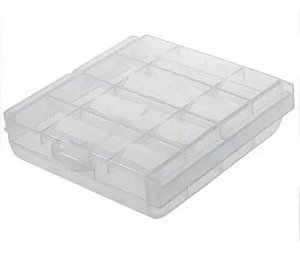 Kit 3 Unidades Estojo para 4 pilhas Case Porta Pilhas Aa/Aaa