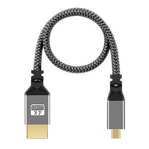 Cabo HDMI Para Micro HDMI De 30cm Para 4K 60hz Nailon