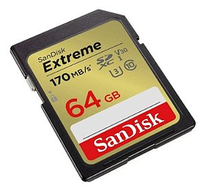 Cartão de Memória 64gb Sandisk Extreme Sdxc 170mb/s