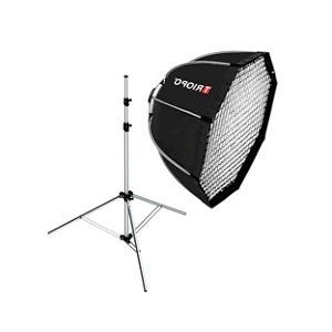Softbox Octabox Triopo Bowens De 120cm + Grid + Tripé 3m