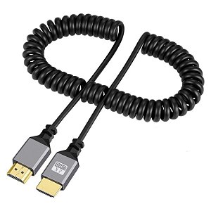 Cabo Hdmi Para Hdmi Espiral Enrolado 4K 60hz 50cm/1m