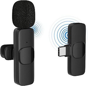 Microfone Lapela Sem Fio Compatível Android Usb C Type C