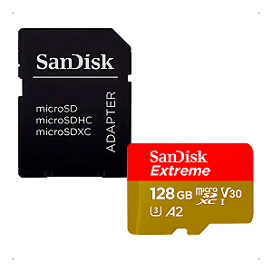 Cartão De Memória Sandisk Micro SD 128gb Extreme C/Adaptador