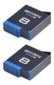 Kit 2 Bateria P/ Gopro Hero 5 Hero 6 Hero 7 Hero 8 - Batmax