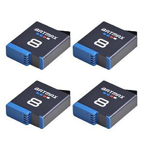Kit 4 Bateria P/ Gopro Hero 5 Hero 6 Hero 7 Hero 8 - Batmax
