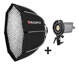 Softbox Octabox Triopo 120cm + Grid + Adaptador Forza 60b