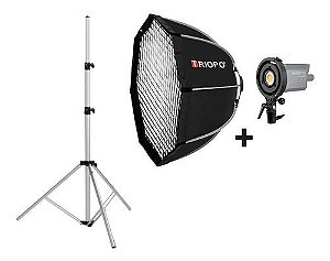 Softbox Octabox Triopo 120cm + Grid + Adaptador Bowen+ Tripé