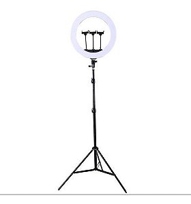 Led Ring Light Grande 36cm + Tripé 2m + 3 Suporte