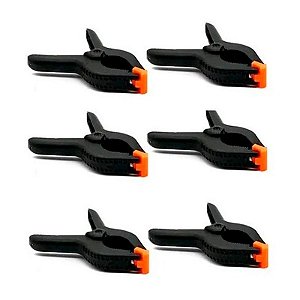 Kit 6 Prendedor Grampo Pinça Para Fundo Infinito Fotográfico