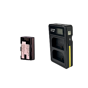 Kit 1 Bateria LP-E6 + Carregador Duplo Para Canon R R5 R6