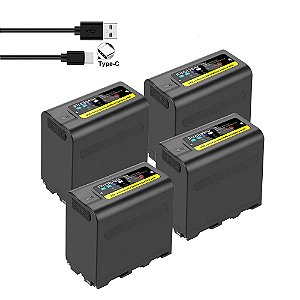 Kit 4 Baterias F980 Np-f970 10800mah - Probty Powerbank Usb