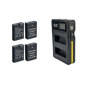 4 Baterias Mamen EN-EL15 1900Mah Para Nikon D7000 D7100 D800 D600 + Carregador
