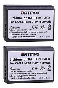 Kit 2 Bateria Câmera Canon T3 T5 T6 T7 Lp-e10 Dslr 1500mah