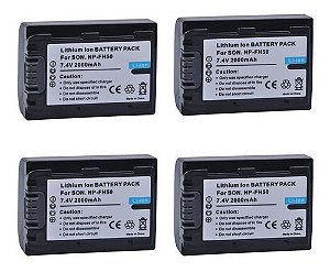 Kit 4 Baterias Bateria Np-fh50 Para Sony Tg1 Tg2 Tg5 Tg7