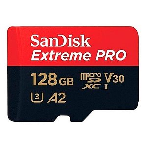 Cartão De Memória Sandisk MicroSD 128Gb Extreme Pro 190MB/s