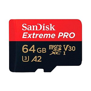 Cartão De Memória Sandisk Micro SD 64GB - Extreme Pro 200mb/s