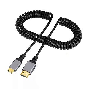 Cabo Hdmi Para Mini Hdmi Espiral Enrolado 50cm/1m