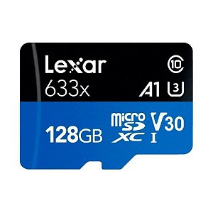 Cartão De Memória Lexar Micro SD 128gb High-performance 633x Com Adaptador