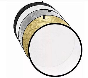 Rebatedor Circular 110cm Fotográfico 5 Em 1 Com Bolsa