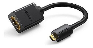 Cabo Micro Hdmi Para Hdmi Fêmea 4k 60hz 1080p - Ugreen