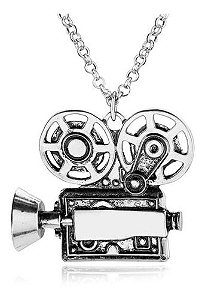 Colar De Câmera Filmadora Vintage Com Pingente De Filme