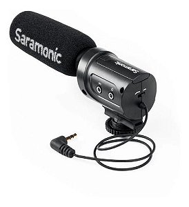 Microfone Boom Câmera Saramonic Sr-m3 C/ Saída P2 Preto
