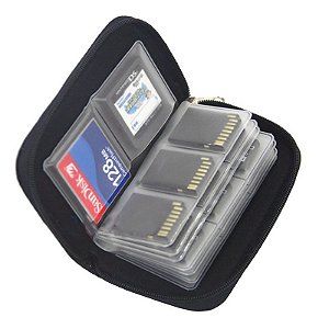 Case Estojo Porta Cartão De Memória Sd, Sdhc, Micro,cf
