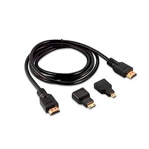 Kit Cabo HDMI + Adaptador Micro E Mini 4 em 1 It-Blue 1,5 Mt