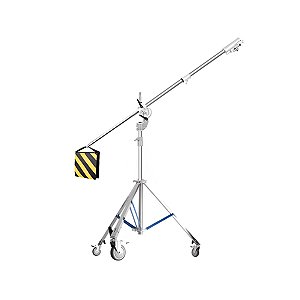 Tripé Girafa Profissional Aço Inox 4,00MT  C/ Rodas FC-400