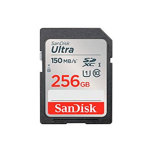 Cartão De Memória Sandisk SDXC Ultra 256gb 150mb/s Classe 10
